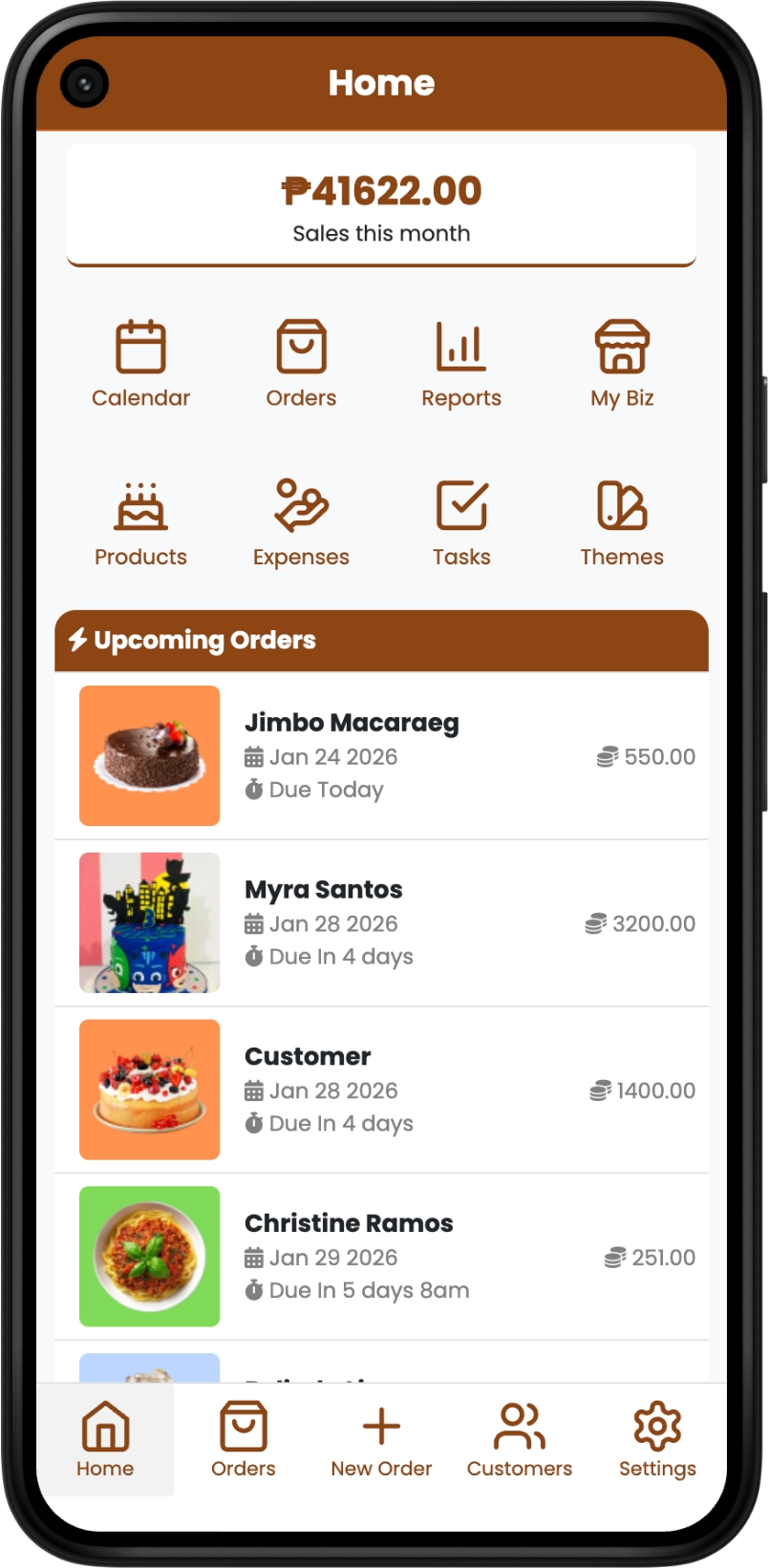 Cakedino mobile app